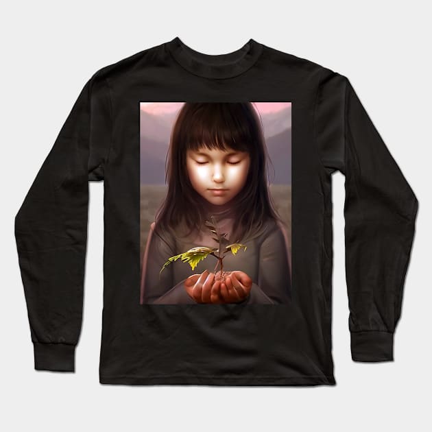 protect the plant Long Sleeve T-Shirt by cloudart2868